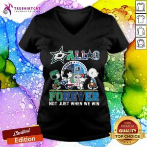 Pretty Dallas Stars Mavericks Texas Rangers Dallas Cowboys Snoopy V-neck