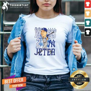 Pretty Derek Jeter New York Yankees New Era Caricature V-neck