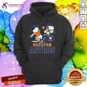 Pretty Peanuts Charlie And Snoopy Playing Baseball Houston Astros Hoodie