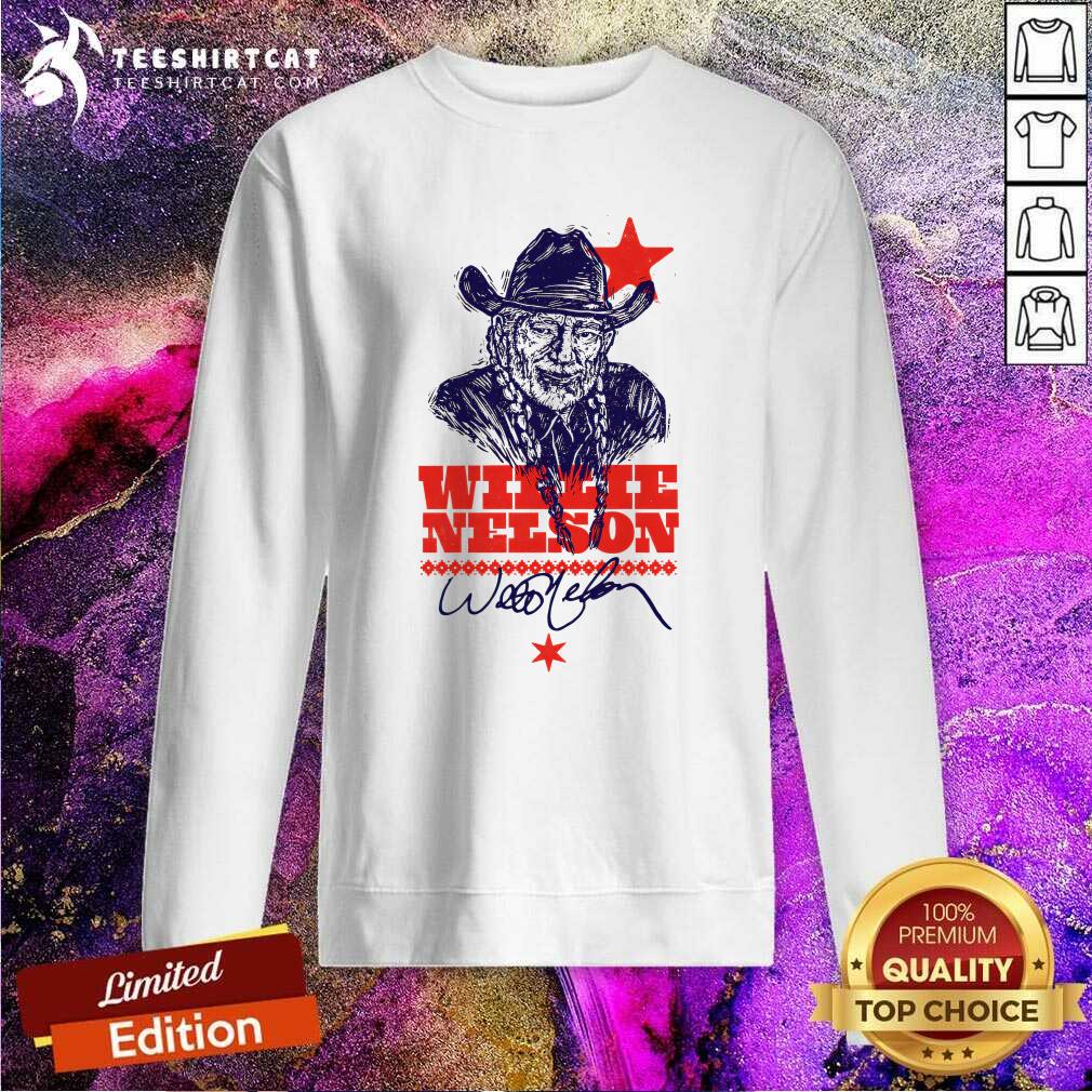 Pretty Woodcut Portrait Willie Nelson Sweatshirt