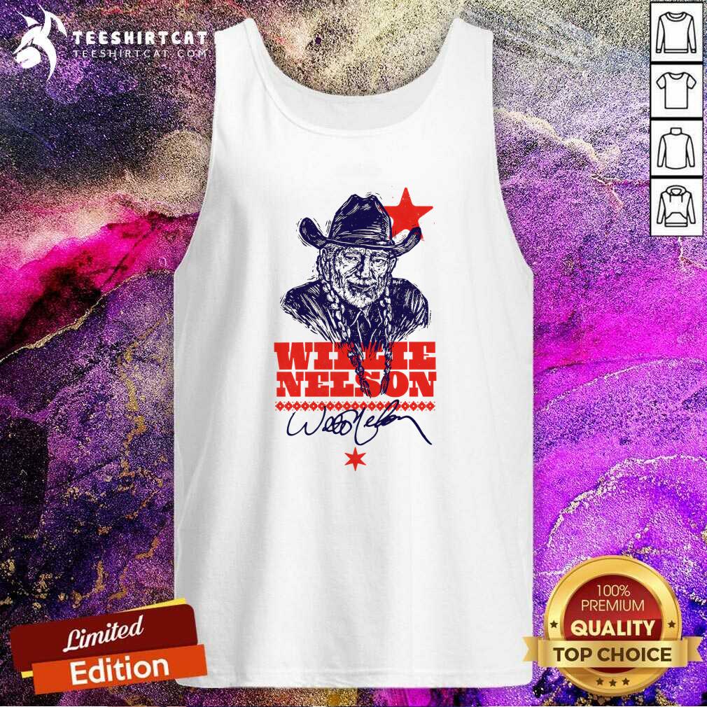 Pretty Woodcut Portrait Willie Nelson Tank-top