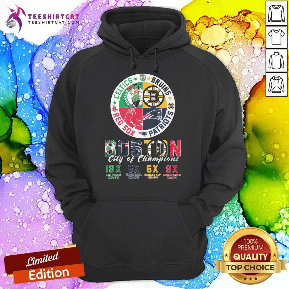 Top Boston City Of Champions Shirt Celtics 18x Champions Hoodie