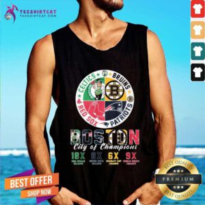 Top Boston City Of Champions Shirt Celtics 18x Champions Tank-top