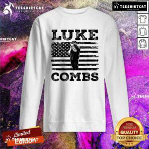 Top Luke Combs USA Flag Sweatshirt