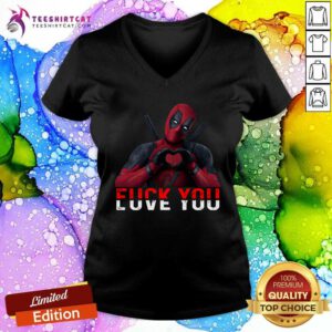 Awesome Deadpool Fuck You Love You V-neck