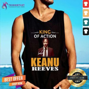 Awesome King Of Action Keanu Reeves Signature Tank-top
