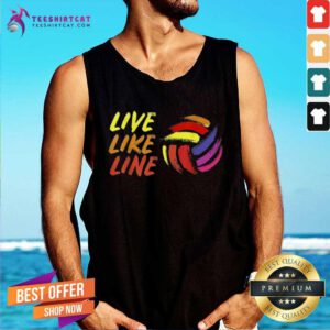 Awesome Live Like Line Volleyball Tank-top