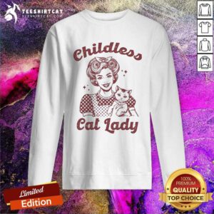 Awesome Retro Childless Cat Lady Kamala Harris Mala Sweatshirt