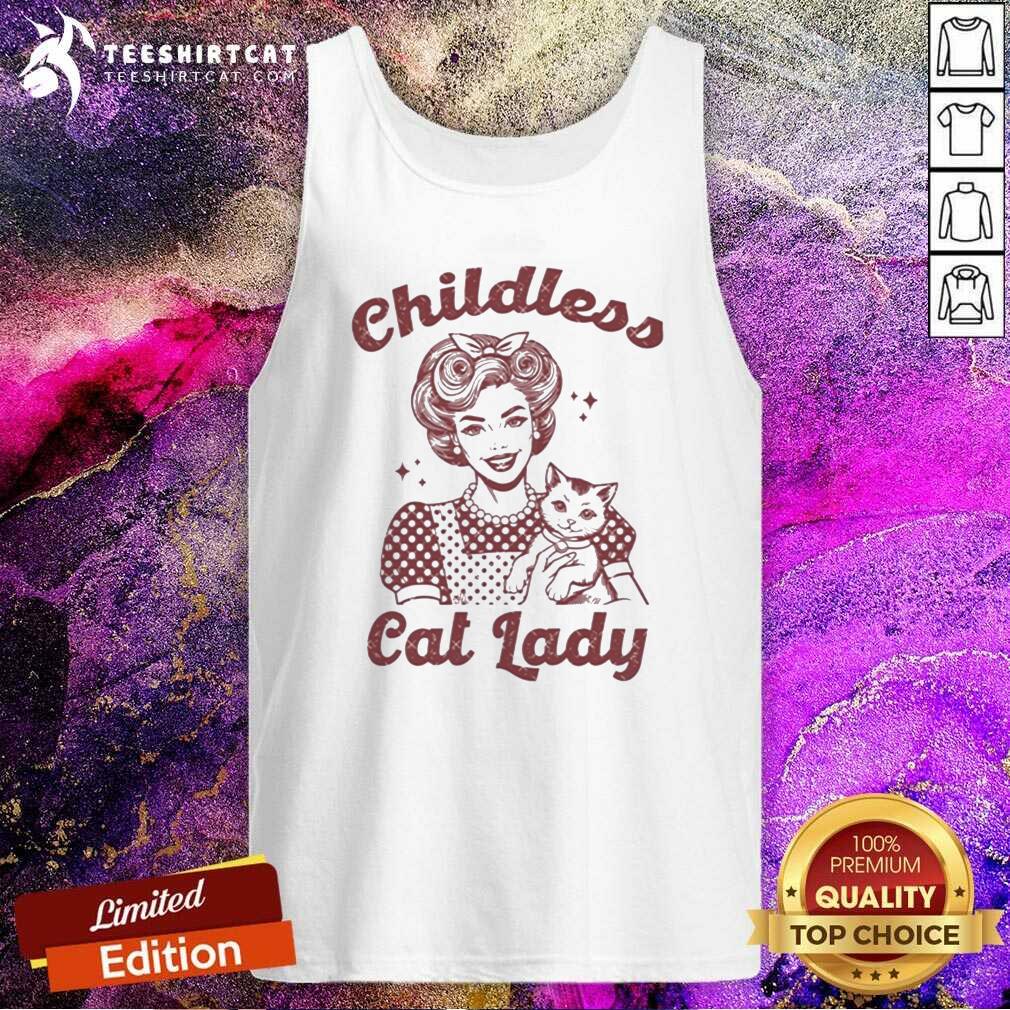 Awesome Retro Childless Cat Lady Kamala Harris Mala Tank-top
