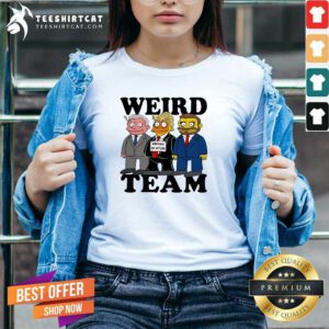 Awesome Weird Team Warning Do Nothing V-neck