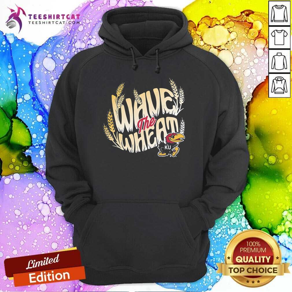 Funny KU Wave The Wheat Hoodie