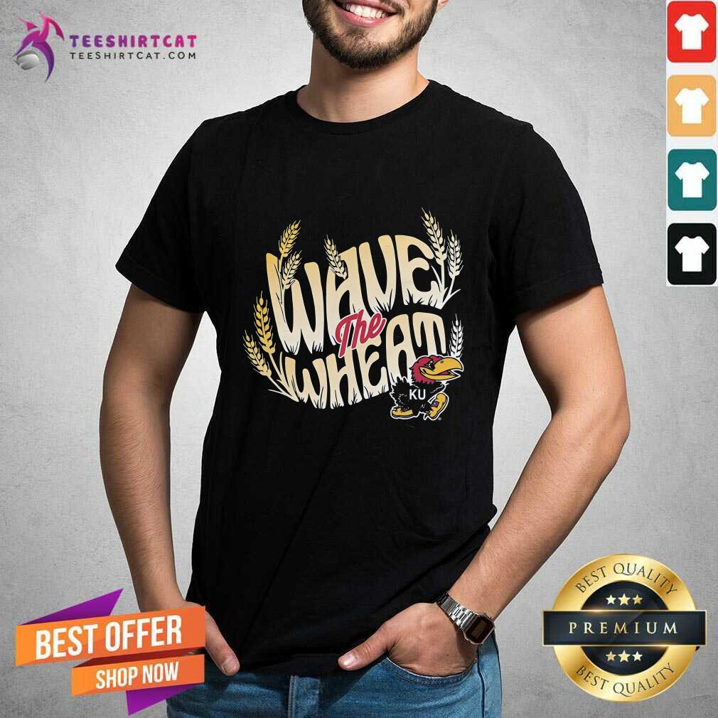 Funny KU Wave The Wheat T-Shirt