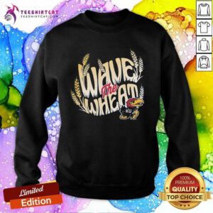 Funny KU Wave The Wheat Sweatshirt