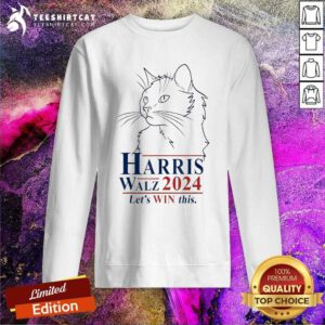 Good Harris Walz 2024 Let’s Win This Cat Vote Kamala Sweatshirt