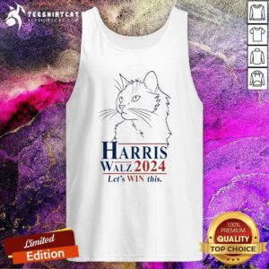 Good Harris Walz 2024 Let’s Win This Cat Vote Kamala Tank-top