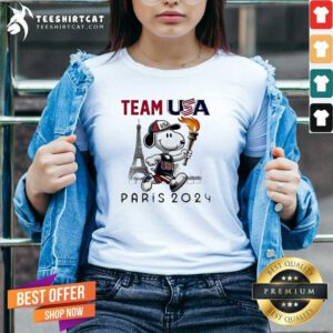 Great Snoopy Team USA Olympic Paris 2024 V-neck