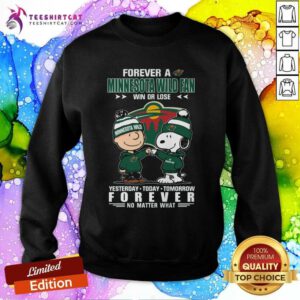 Happy A Minnesota Wild Fan Yesterday Today Tomorrow Forever Sweatshirt