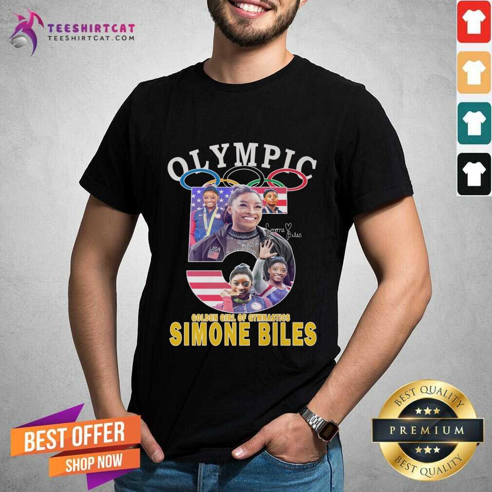 Happy Olympic Paris 2024 USA Gymnastic Gold Medal Simone Biles T-Shirt