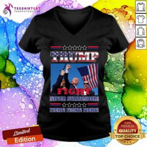 Happy President Donald Trump Rally Shooting USA Trump 2024 V-neck