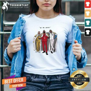 Happy Stephen Curry Lebron James Kevin Durant We Are Justice V-neck