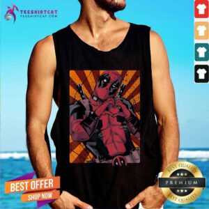 Hot Marvel Deadpool Heart Hands Tank-top