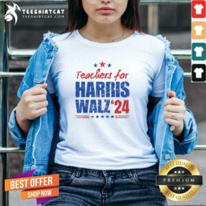 Hot Teachers For Harris Walz 2024 Presidential Election Kamala V-neck