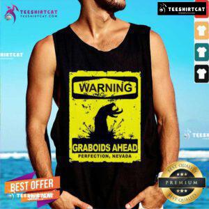 Hot Warning Graboids Ahead Vectorized Tank-top