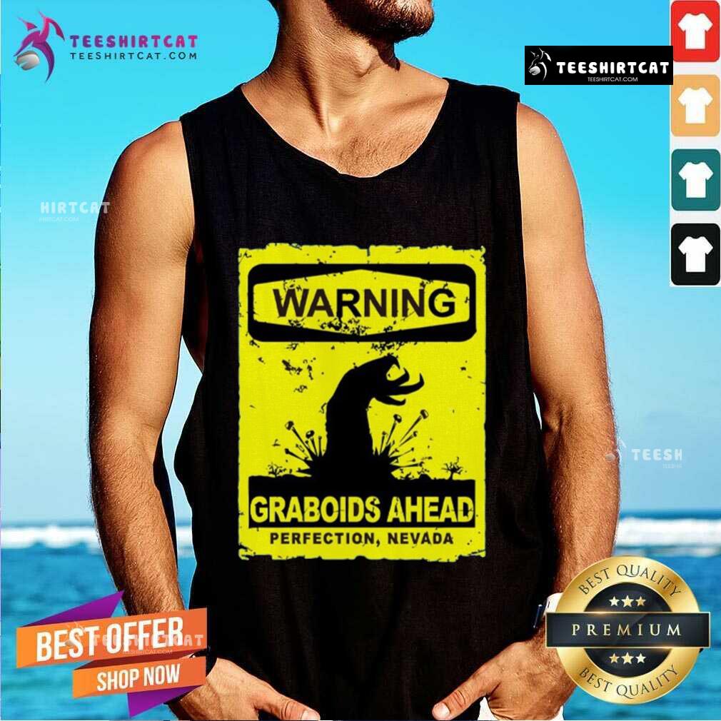 Hot Warning Graboids Ahead Vectorized Tank-top
