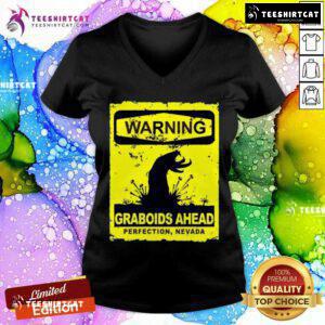 Hot Warning Graboids Ahead Vectorized V-neck