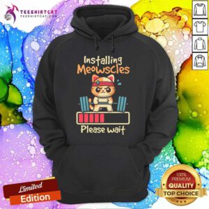 Nice Installing Meowscles Please Wait Hoodie