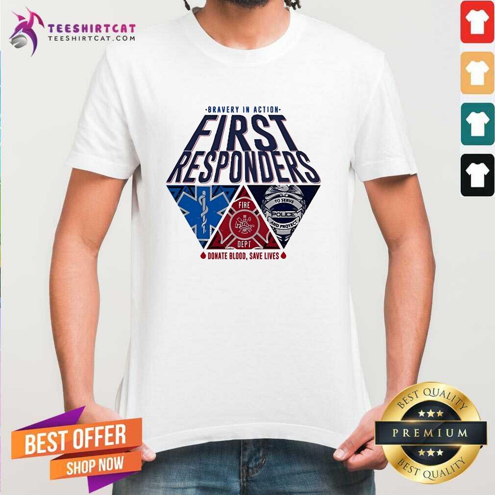 Official Bravery In Action First Responders 2024 T-Shirt