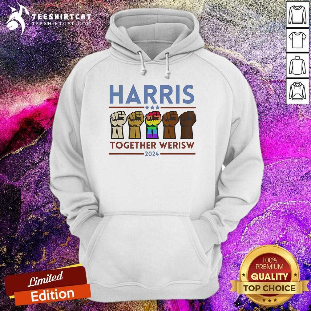 Official Harris Together We Rise 2024 Voting For Kamala Hoodie