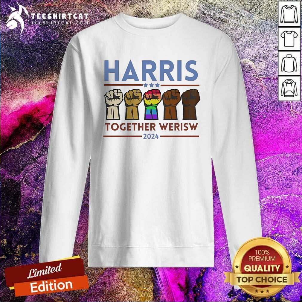 Official Harris Together We Rise 2024 Voting For Kamala Sweatshirt