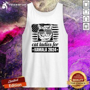 Official Kamala Harris 2024 Cat Lady Voting Cats Feminine Tank-top