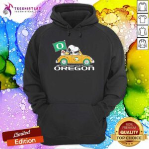 Original Oregon Snoopy And Woodstock Drives Car Oregon Ducks Flag Hoodie