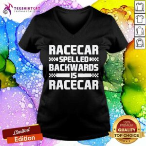Original Parker Kligerman Racecar Spelled Backwards Is Racecar V-neck