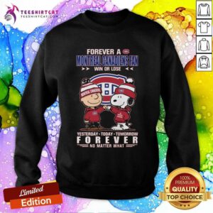 Premium A Montreal Canadiens Fan Yesterday Today Tomorrow Forever Sweatshirt