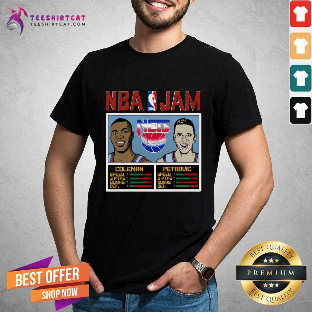 Premium NBA Jam Nets Coleman And Petrovic T-Shirt