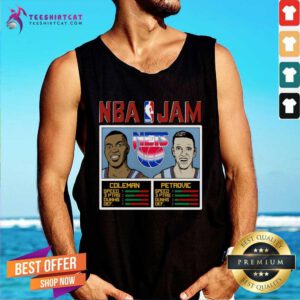 Premium NBA Jam Nets Coleman And Petrovic Tank-top