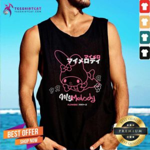 Premium Onegai My Melody Flowers Tank-top