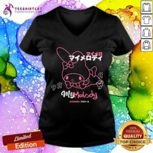 Premium Onegai My Melody Flowers V-neck