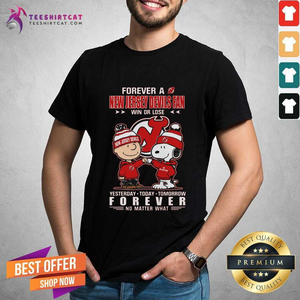 Pretty A New Jersey Devils Fan Yesterday Today Tomorrow Forever T-Shirt