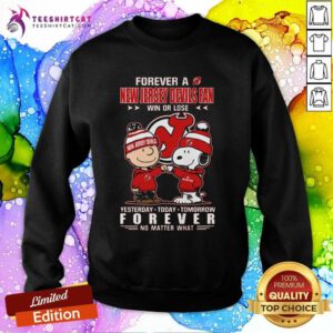 Pretty A New Jersey Devils Fan Yesterday Today Tomorrow Forever Sweatshirt