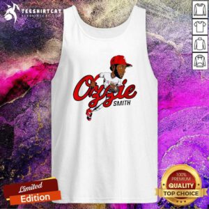 Pretty St. Louis Cardinals Ozzie Smith Caricature Tank-top