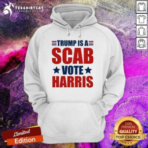 Pretty Trump Is A Scab Vote Harris Hoodie