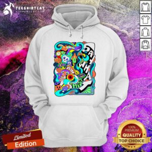 Top Lively Scribbles Doodle Oversized Hoodie