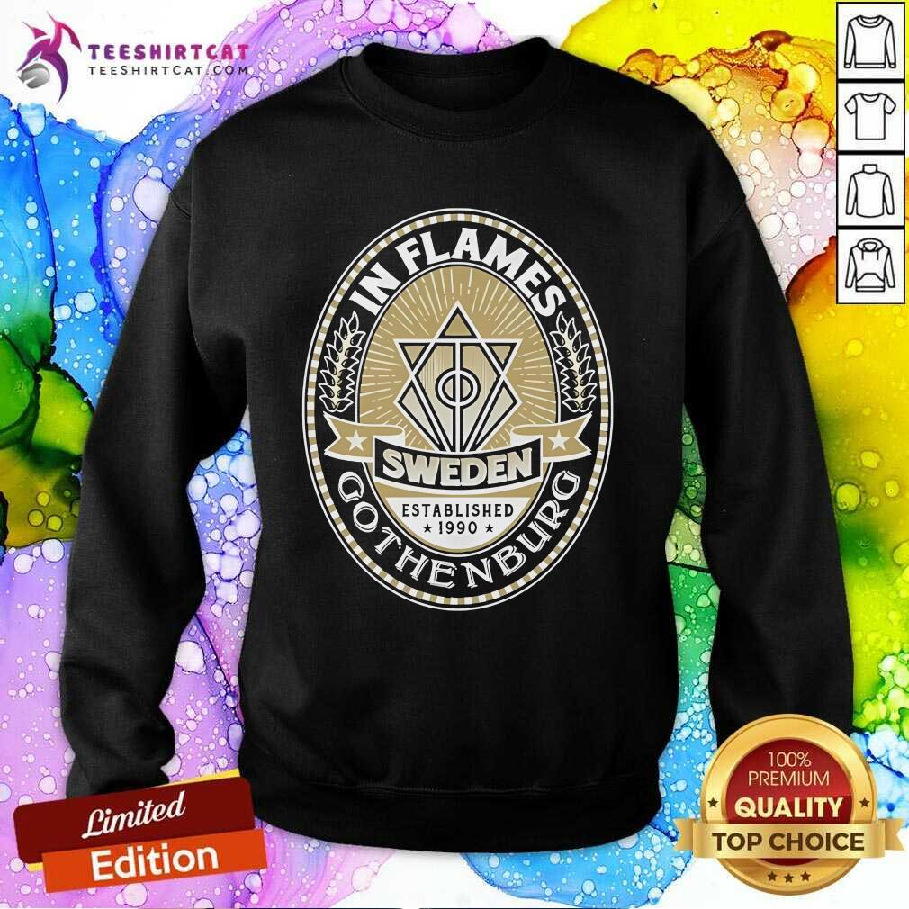Awesome In Flames Gothenburg Crest Sweden Est 1990 Sweatshirt