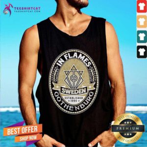 Awesome In Flames Gothenburg Crest Sweden Est 1990 Tank-top