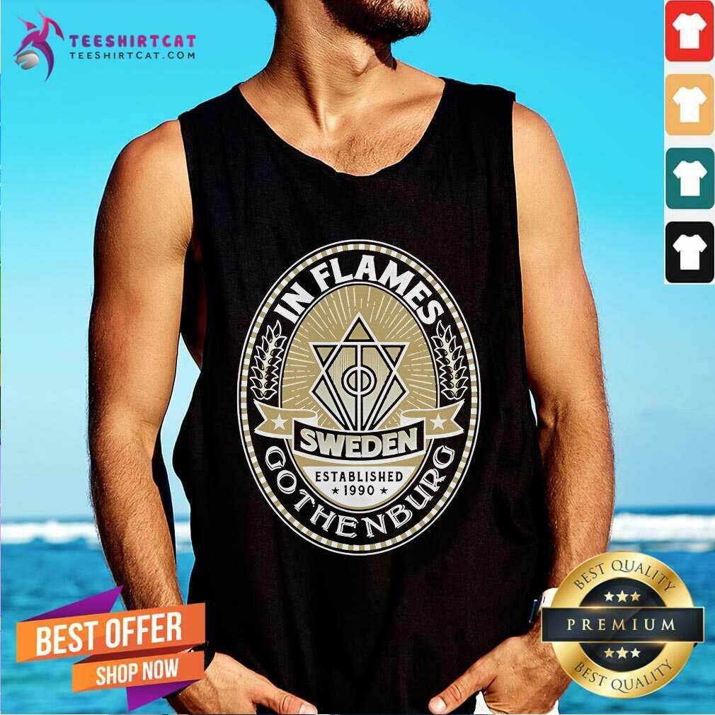 Awesome In Flames Gothenburg Crest Sweden Est 1990 Tank-top