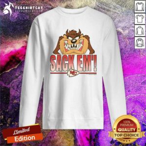 Awesome Looney Tunes Taz Sack Em' X Kansas City Chiefs Sweatshirt
